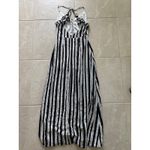 Altar'd State Dress Womens Medium Black White Stripe Maxi Event Party Beach Photo 3