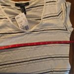 Forever 21  white striped crop top Photo 1