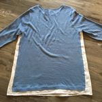 NEW J. Jill Linen Blend Sweater Top Blue Layered Womens Size M Size M Photo 1