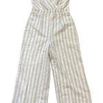 Sadie and Sage Grey and White Straps Elegant Jumpsuit Wide Legs Trending Now S Photo 0