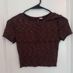 H&M Brown cropped t shirt  Photo 0