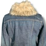 Vintage Ralph Lauren Denim Jacket Removable Faux Fur Collar Y2K Boho Western Blue Size M Photo 6