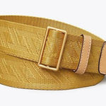 Tory Burch  T Webbing Belt, Mustard, XS/SM Photo 0