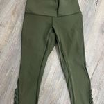 Lululemon size 6 Olive Green Leggings with Mesh Photo 0