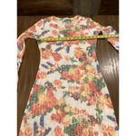 Sonnet James immy floral ribbed Long Sleeve sweater Dress Multicolor long midi S Pink Photo 8
