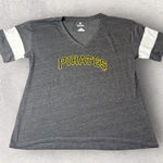 Fanatics Pittsburg Pirates‎ Baseball T-Shirt Womens L Gray  V Neck MLB NEW Photo 0