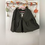 Gap  women's blanket-lined faux fur olive green cape/poncho Photo 7
