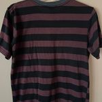 DC Shoes Vintage V-Neck Striped Maroon Tee Photo 1