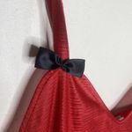 Petra Fashions Vintage Red Nightgown Dress Black Bow Size 1X Photo 3
