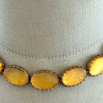 Monet  Yellow Cabochon Toggle Necklace Photo 0
