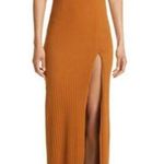 NWT Ronny Kobo Mora Textured Ribbed Maxi Dress in Whiskey Brown Size XL Photo 0