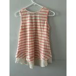 American Rag Tank Top Striped Sleeveless Layered Coral White Size Small Photo 4