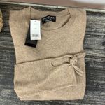 Banana Republic Wool Blend Tan Tie Bow Cuff Sleeve Crew Neck Sweater NEW XS Photo 2