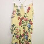 Blu Pepper Yellow Floral Romper Flutter Sleeves Romper Photo 2