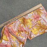 Tahari Linen Wide Leg Crop Pants Tropical Palm Leaf Yellow Pink Linen XL NWT Photo 6
