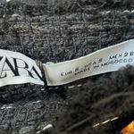 ZARA  Black Gold Blogger's Fav Tweed Buttoned Pencil Slit Skirt Women’s Small Photo 6