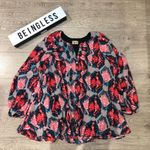 Show Me Your Mumu New  Tunic Top Kaleidoscope Aztec Boho Chic Red Medium Photo 1