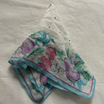 Blue boarder fruits print bandana 0819 White Photo 0