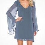 Show Me Your Mumu Gabby Low Back Dress Women's Size Medium Steel Blue Gray Photo 1