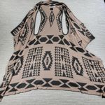Urban Mangoz Duster Cardigan Womens Small Tan Gray Aztec Southwest Boho Sweater Photo 8