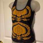 Tory Burch Navy & Gold cotton tank top S Photo 3
