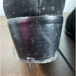 Antonio Melani Black Suede Leather Ankle Boot Booties Silver Side Zip Heel 9 M Photo 4