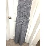 Gap Grey Stripe Hot Maxi Dress Tank Style Elastic Waist Size Medium Womens Photo 6