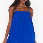 Show Me Your Mumu  Angel Mini Dress in Bright Blue M Photo 0