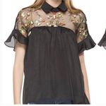 Zanzea  Mesh Floral Embroidery Short Sleeve women’s blouse 5XL black shirt top Photo 0