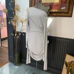 LIONESS Glory Gray Long Sleeve Stretch Rose Detail Mini Dress - Sz XXL 💚🎀 Photo 3