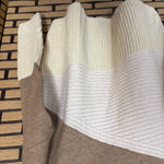 French Connection French‎ Connection Tan And White Turtle Neck Sweater Size Small Photo 3