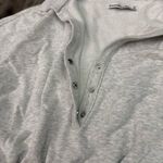 Abercrombie & Fitch  grey gray fleece collared romper jumpsuit Photo 3