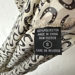 Angie  Women Cream Black Short Sleeve Equestrian Brass Stud‎ Top Horse Small Photo 6