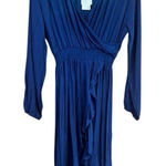 KorMei Navy Low V Wrap Dress Sz XL NWT Blue Photo 0