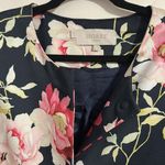 HOBBS London Rita Rose coat Floral navy spring dress size 12 snap Pink Photo 1
