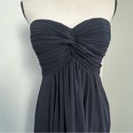 Ever Pretty Romantic Sheer Maxi Dress Gown Sz 8 Black Elegant Rouched Strapless Photo 2
