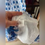 Anthropologie Block print Maxi dress vneck puff sleeve bump friendly tie front farmers market Photo 9