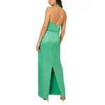 Liv Foster Foiled Satin Green Halter Dress 6 Photo 1