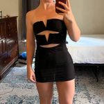 Pretty Little Thing Black Mini Cut-Out Dress Photo 1