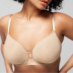 Soma Lightest Lift Smooth Perfect Coverage Bra 36D Warm Amber Beige Mesh Nude Photo 1