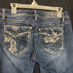 Miss Me  Junior's Medium Wash Slim Beaded Skinny Leg Blue Denim Jeans Size 27 Photo 3