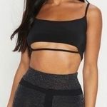 Pretty Little Thing PLT Black Textured Glitter Highwaisted Bike Short Photo 0