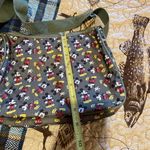 Disney  women’s hand/shoulder bag Mickey olive green nylon  great condition Photo 7