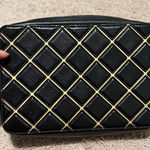 Michael Kors  Crossbody Bag, Black & Gold Square Check, Jet Set Travel Photo 0