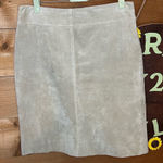 EXPRESS  Vintage Y2K Leather MIDI Skirt Tan Pencil Business Office Party Photo 0