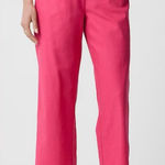 J.Crew NWT Linen-blend Slim Wide-leg Drawstring Pant Snapdragon Pink Photo 0