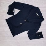 Vertigo Paris Vintage  ruffle button front cardigan sweater black button detail m Photo 6