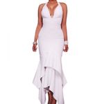 L'ATISTE  by amy white off white/grey fully lined Dress Gown EUC SIZE‎ LARGE Photo 3