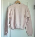 SKIMS Cotton Fleece Classic Crewneck in Barely Pink, Size Small Photo 8