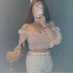 Painted Threads Lilac Ruched Crop Top Photo 1